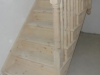 Red deal  stairs cut string