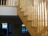 Side view of pine stairs
